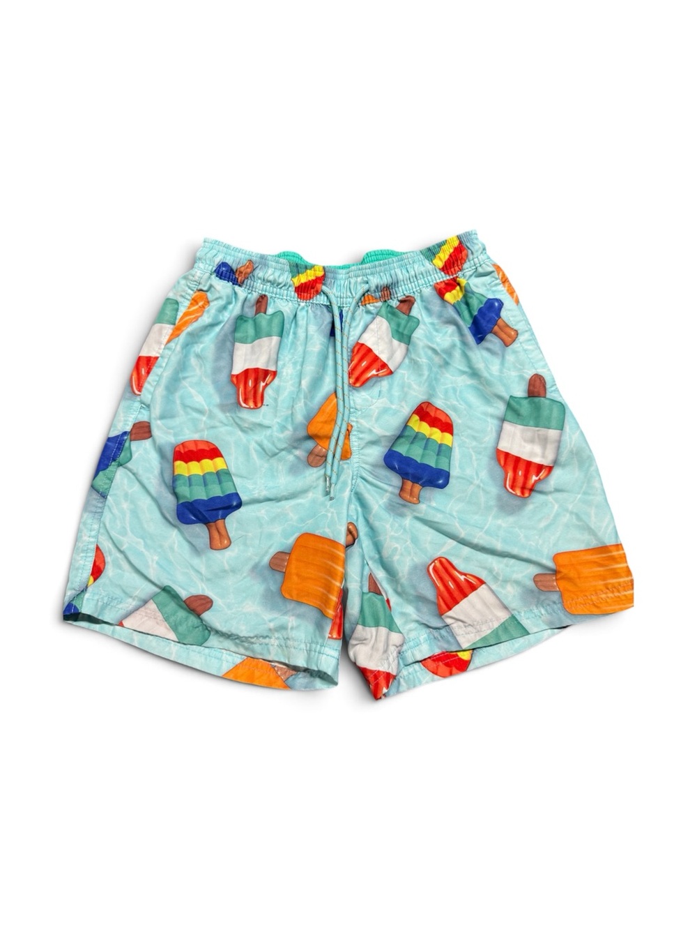 No Boundaries Men’s Popsicle Swim Trunks Size S 28-30 Aqua Multicolor